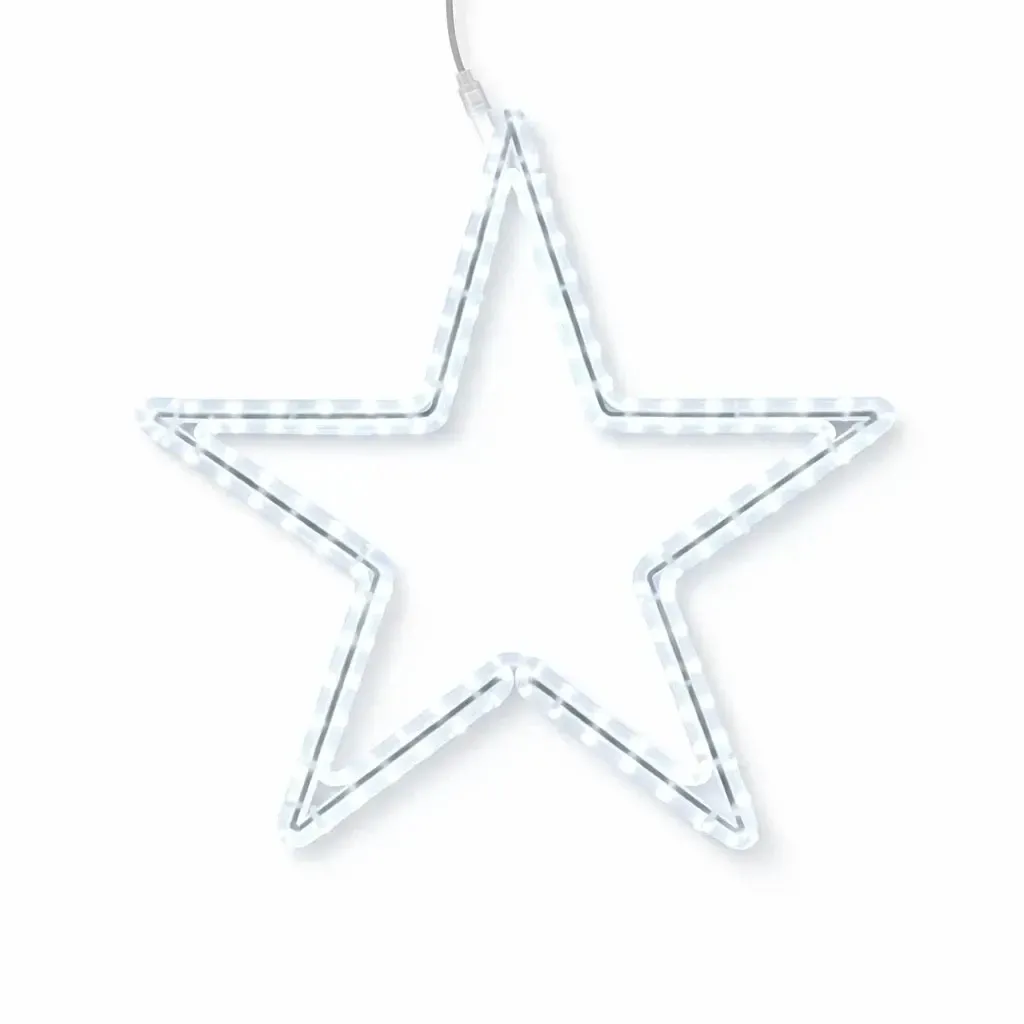 Easy Fix 2D LED csillagfény VI., Ø 70 cm, jégfehér, 180 LED, IP67, alumínium, Easy Fix 2D LED csillagfény VI.