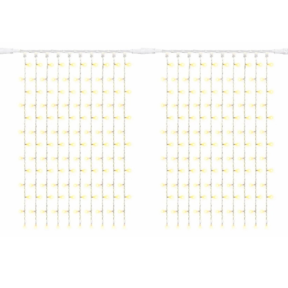 Easy Fix LED kültéri fényfüggöny 200 × 150 cm, meleg fehér FLASH, 300 LED, fehér IP67-es kábel, hosszabbítóval, hosszabbítóval