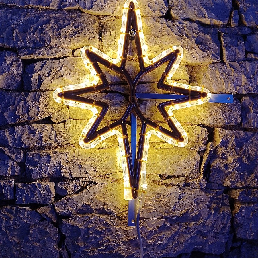 Easy Fix 2D LED Star Light X., 80 × 104 cm, meleg fehér, 3D nyomtatás, arany, lógó, 3D nyomtatás, arany színű