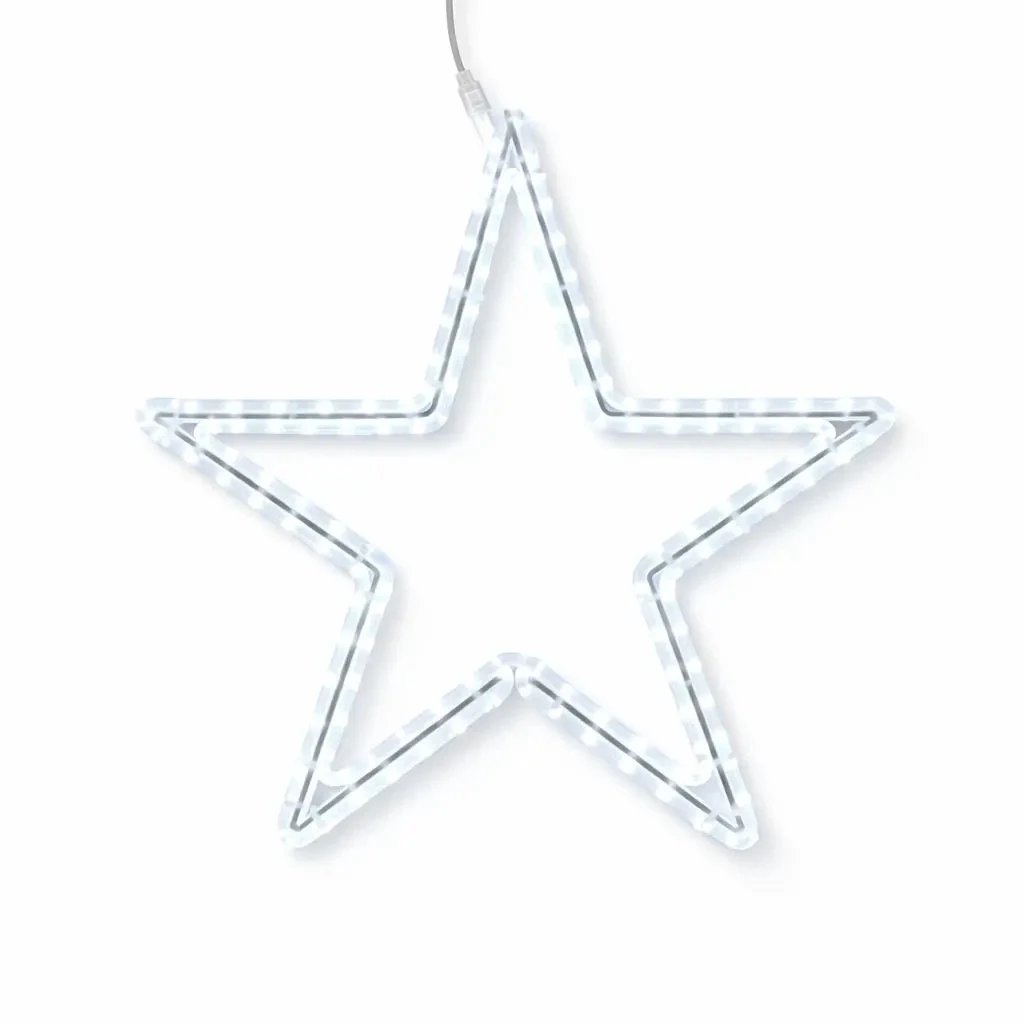 Easy Fix 2D LED csillagfény XI., Ø 46 cm, jégfehér, lógó, alumínium, Easy Fix 2D LED csillagfény XI.
