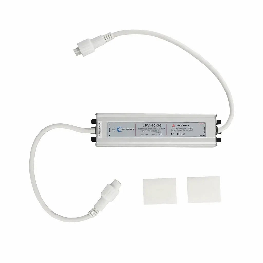 Eco Fix kültéri transzformátor 250 W, 36 V, fehér kábel IP67