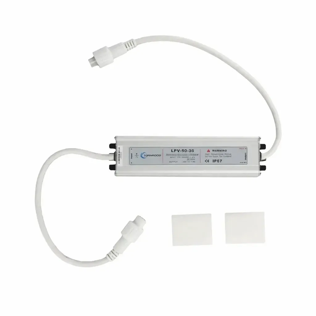 Eco Fix kültéri transzformátor 250 W, 36 V, fehér kábel IP67