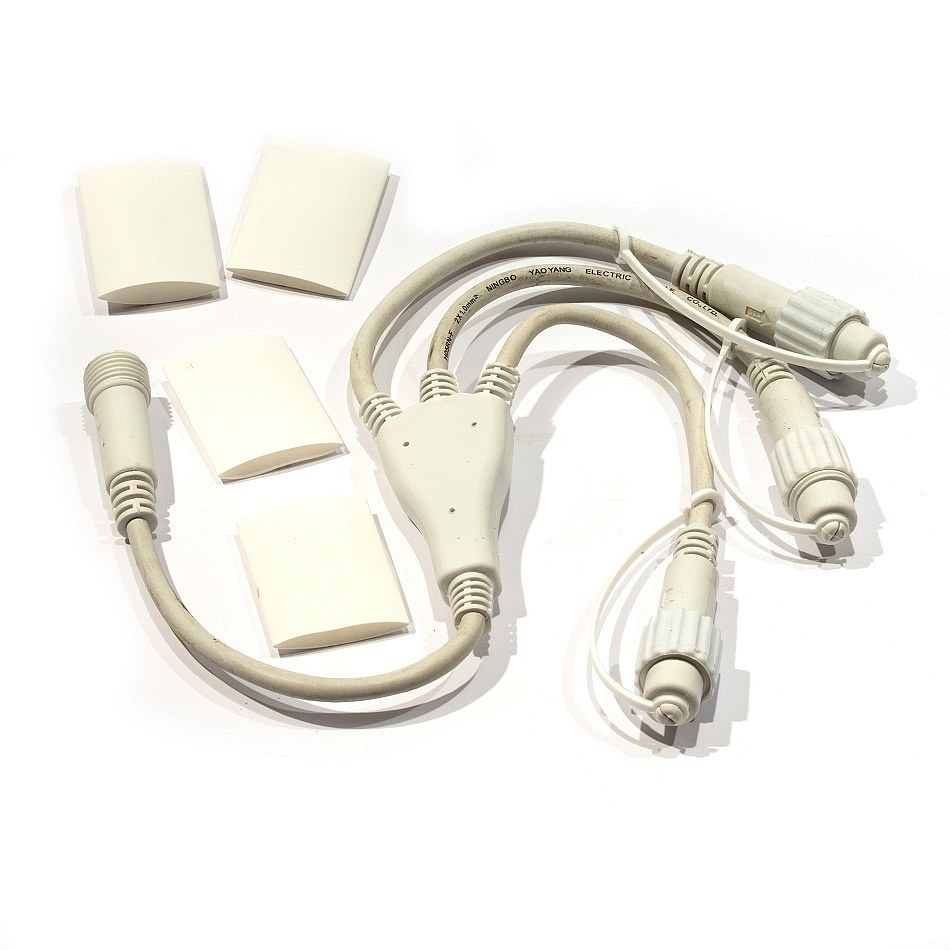 Easy Fix T hub, 3 kimenet, fehér, IP44