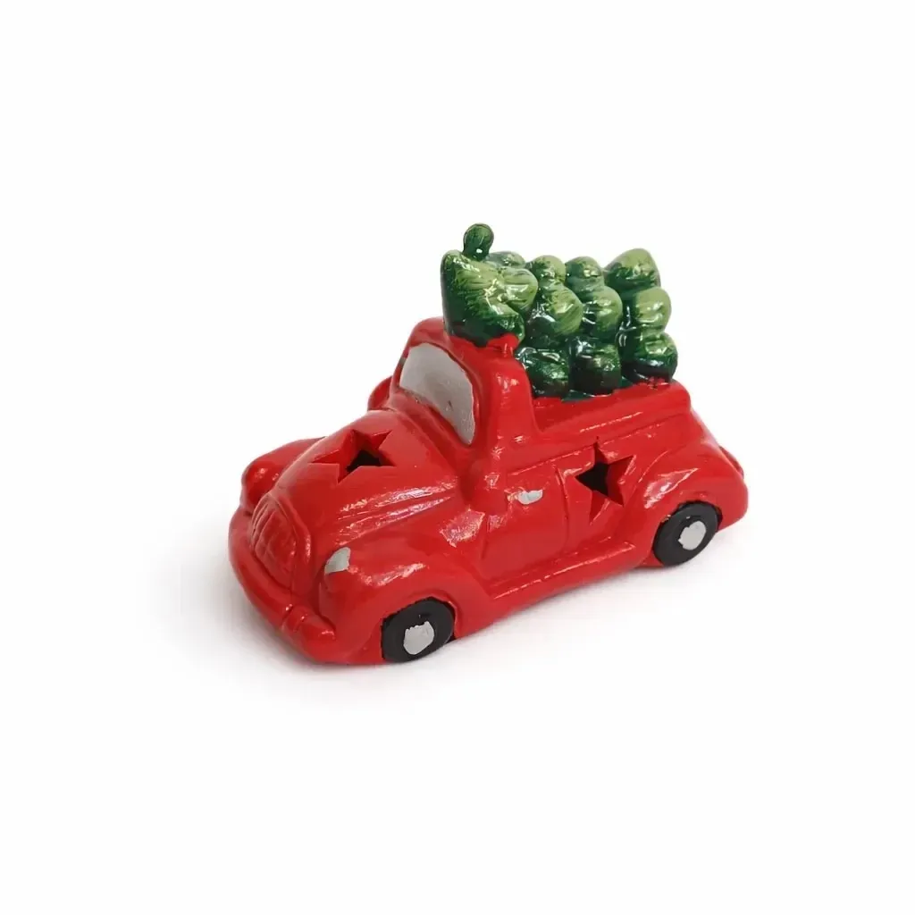 LED kerámia autódísz 9,5 × 5,7 × 6,2 cm, meleg fehér, 2× LR44
