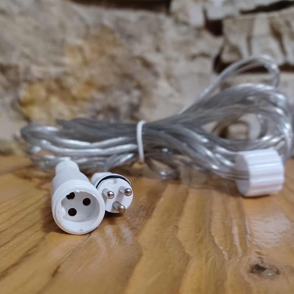 Hobby vezeték hosszabbító kábel 5 m átlátszó IP44