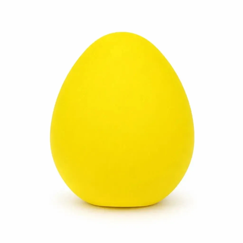 Húsvéti tojás dekoráció, 15 cm, sárga, műanyag, kültéri használatra