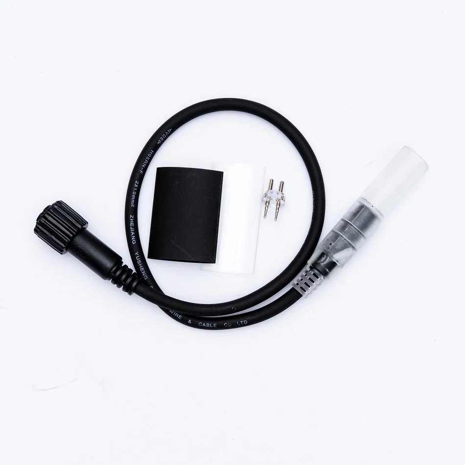 Csatlakozás a LED tömlő és az Easy Fix között 0,5 m, fekete, anyacső, IP44