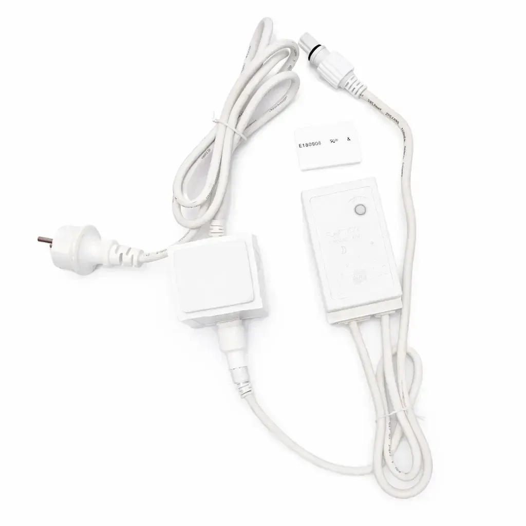 36 W-os transzformátor, kültéri fehér kábel, IP44, a WFT3, WF204 és WF206 modellekhez, animációs program