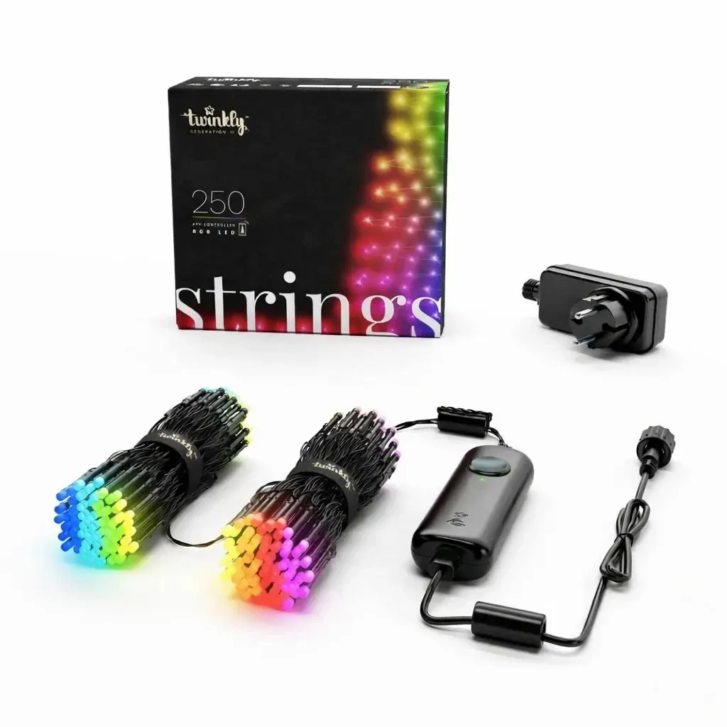 Twinkly kültéri színes LED-füzér, RGB, 20 m, 250 LED, IP44,