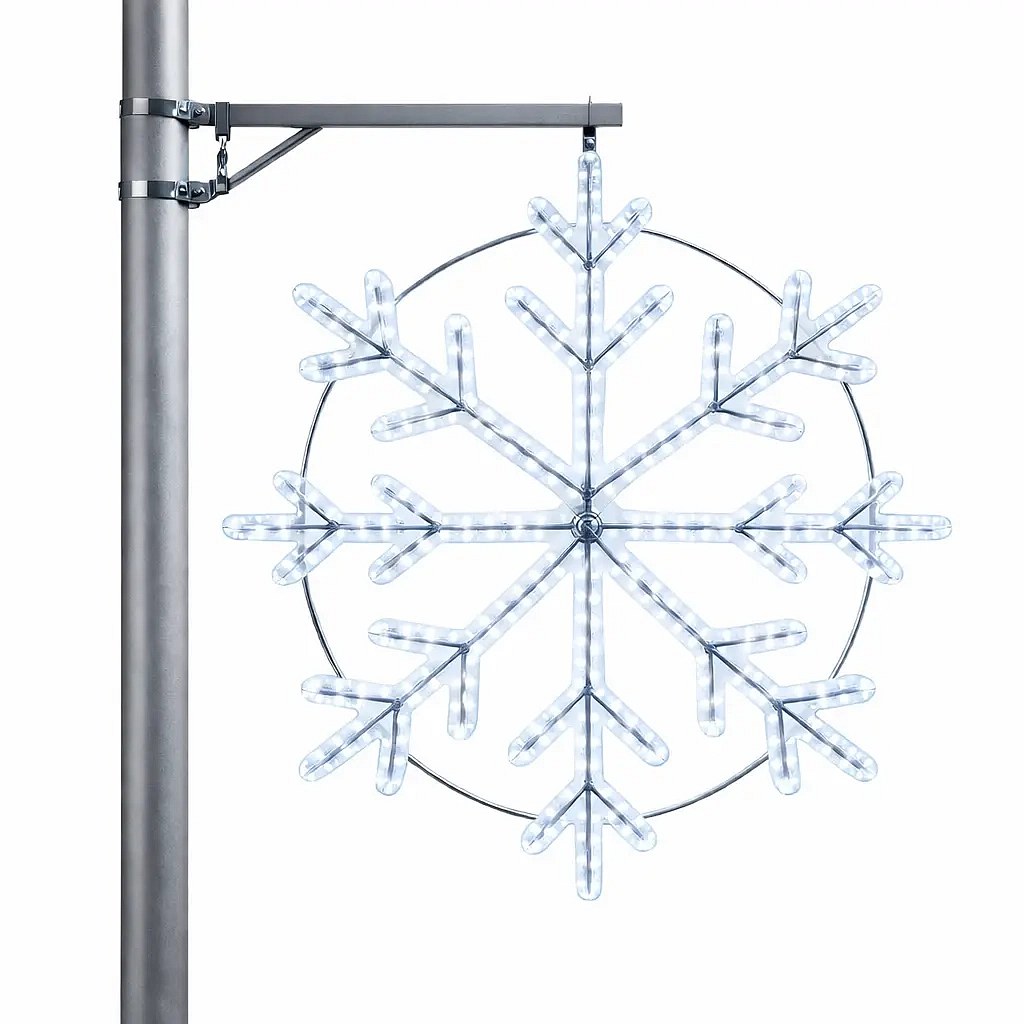 Easy Fix 2D LED fénypehely XVII, Ø 100 cm, jégfehér, közvilágítási készlet, alumínium