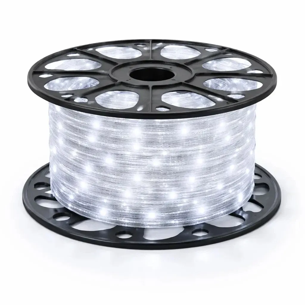 Easy Fix kültéri LED-világítócső, 30 m, jégfehér, 24 V, 900 diód, átlátszó cső, IP44, tekercs – ÁR MÓDOSÍTÁSA
