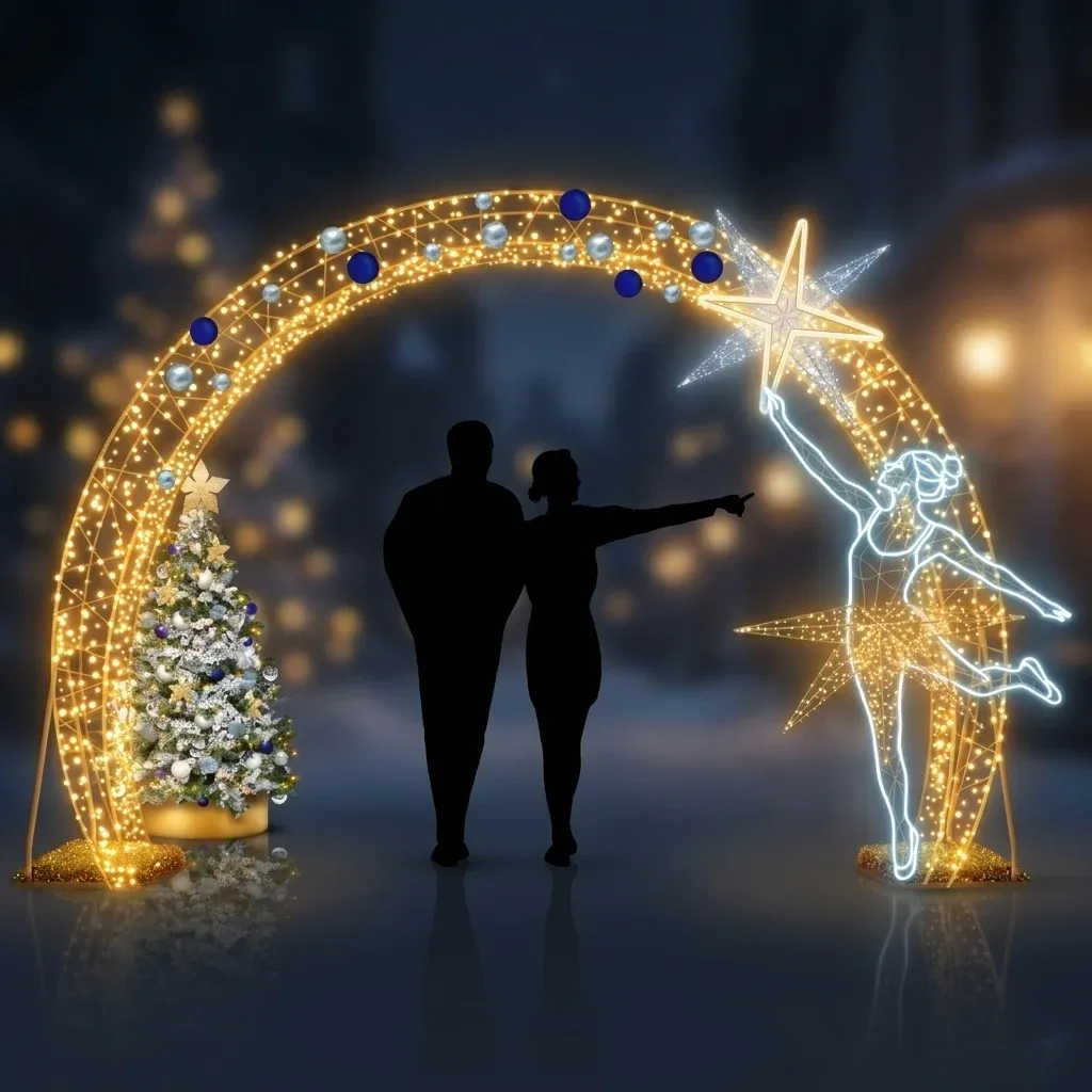 Eco Fix 3D LED-es fénykapu, 400 × 400 × 50 cm, meleg és jeges fehér, alumínium, alumínium