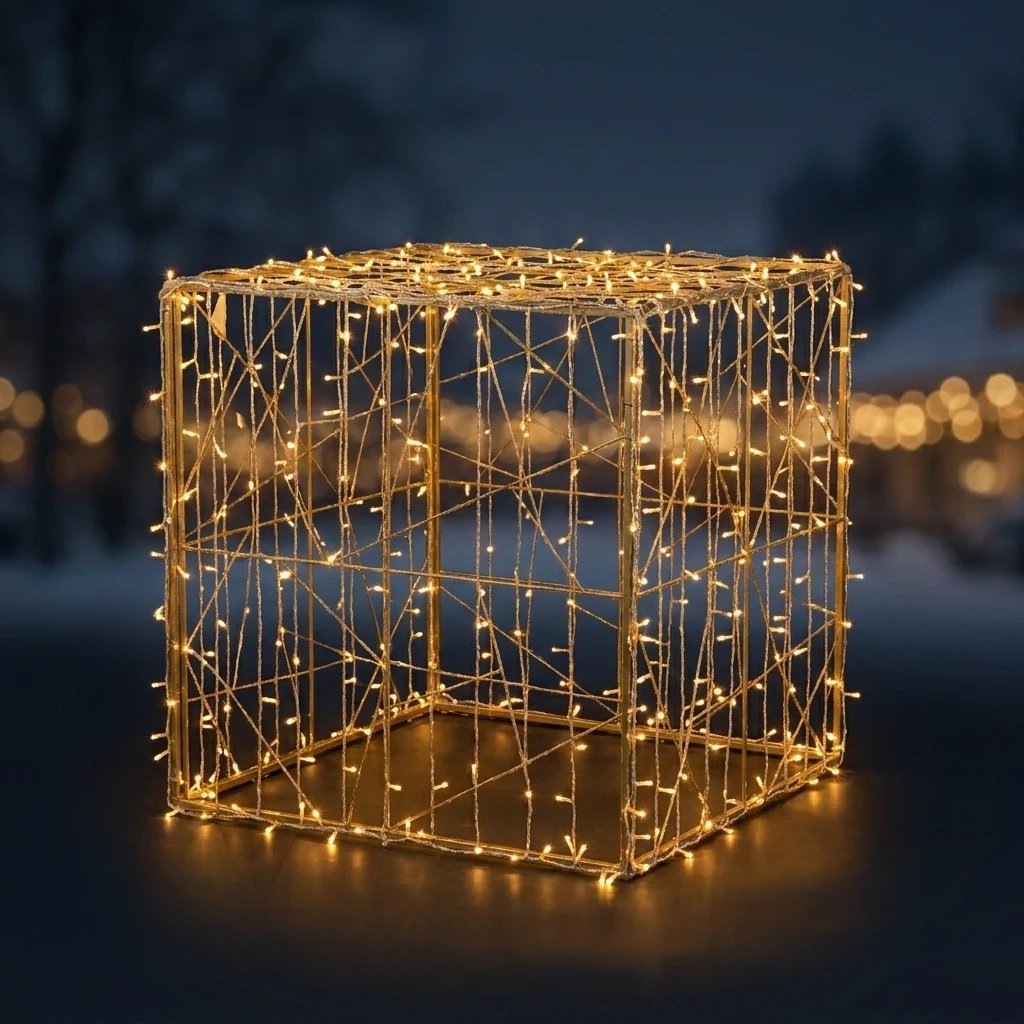 3D LED-es fényajándék masnival, 130 × 120 cm, meleg fehér, alumínium, 3D LED-es fényajándék masnival, 130 × 120 cm, meleg fehér, alumínium