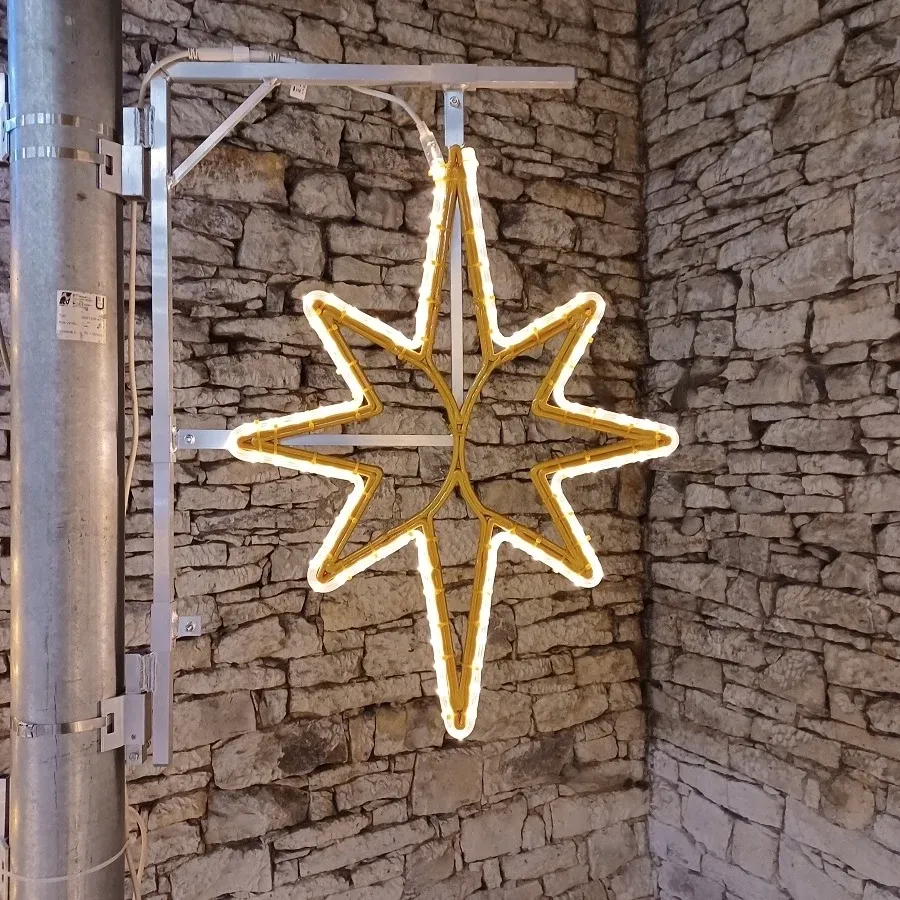 Easy Fix 2D LED csillagfény, 43 × 55 cm, melegfehér 3D nyomtatás, közvilágítási dekoráció, alumínium
