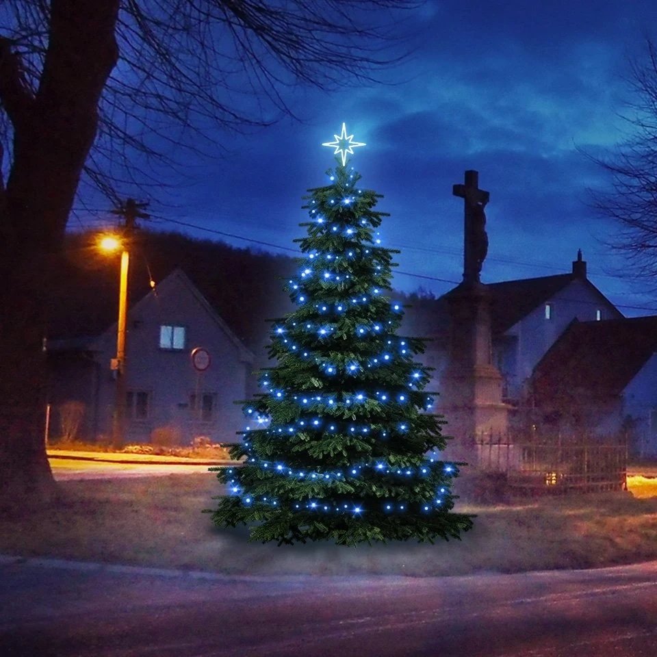 LED fényszett 3-5 m magas fákhoz, kék színű