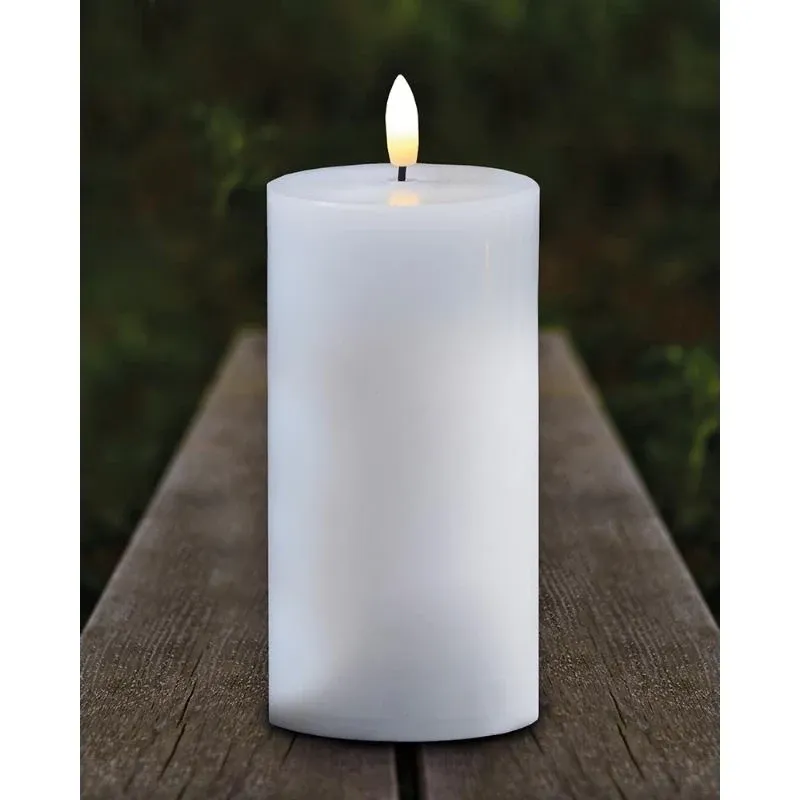 Kültéri LED-gyertya, fehér, 20 cm