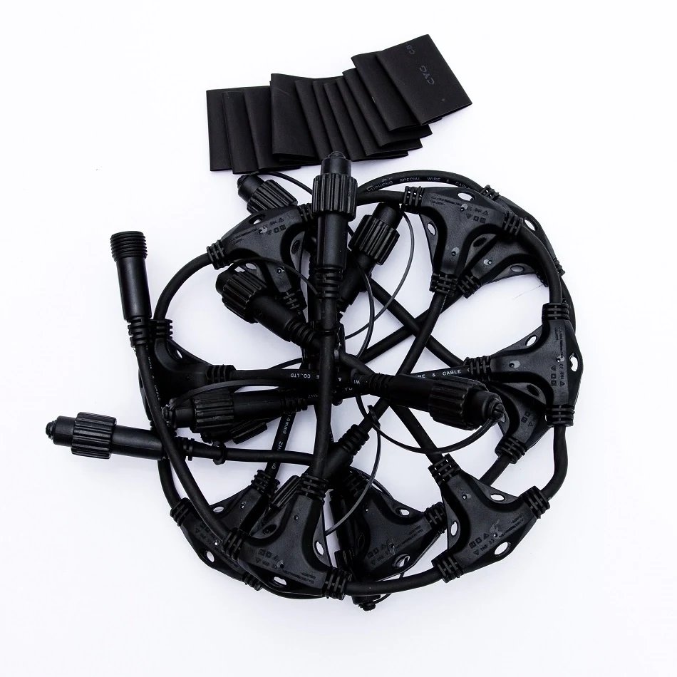 Easy Fix T hub, 11 kimenet, fekete, IP67