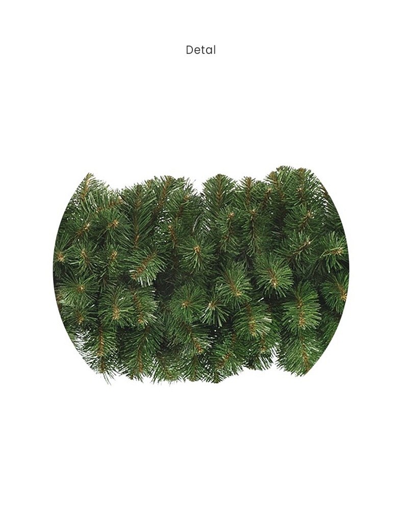 3D karácsonyi műfüzér fenyőtűk 270 cm, Ø 14-45 cm, zöld