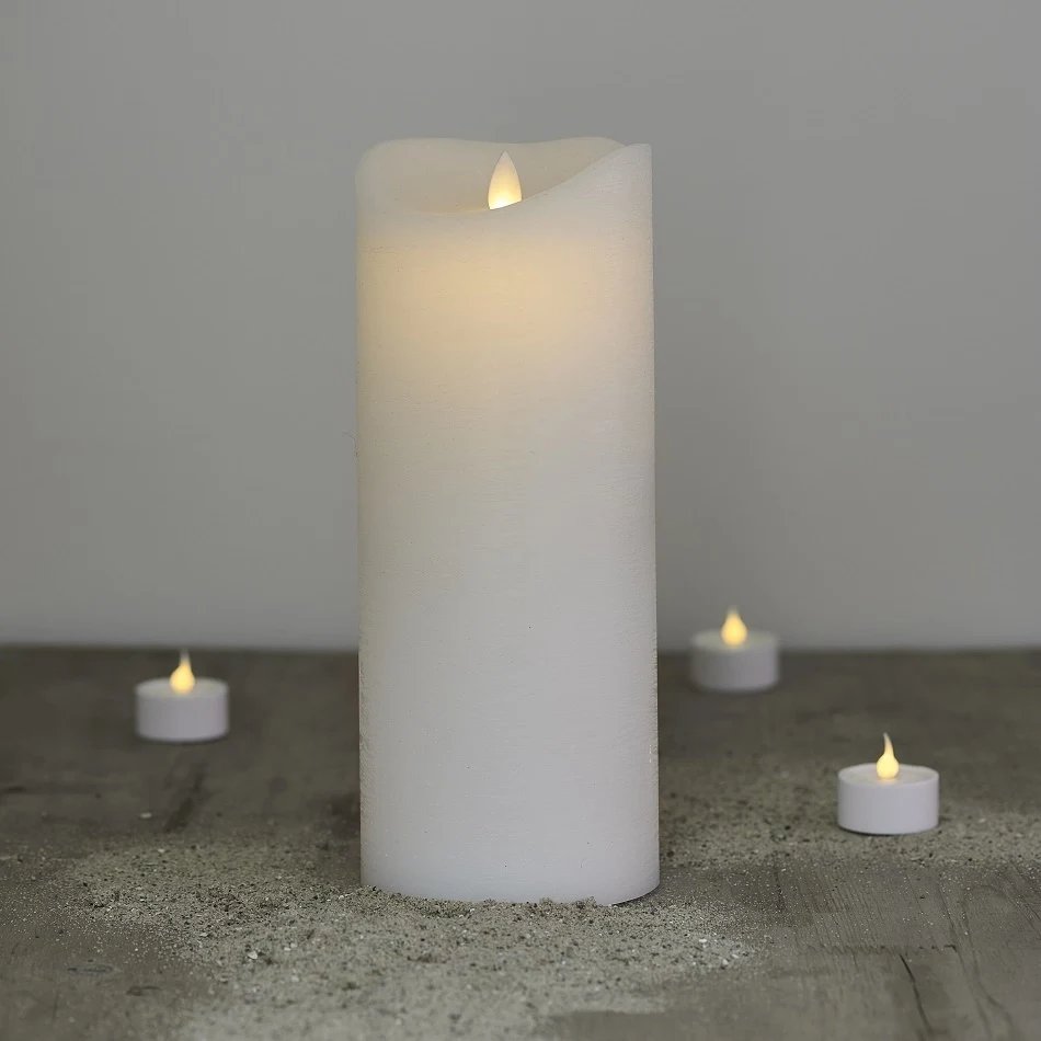 _Download Wax LED-es gyertya, 25 cm, fehér