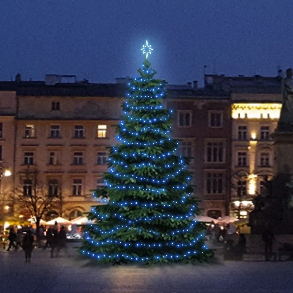 LED fényszett 6-8 m magas karácsonyfához, kék színű